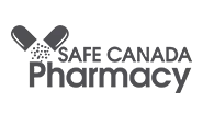 Safe Canada Pharmacy black & white logo