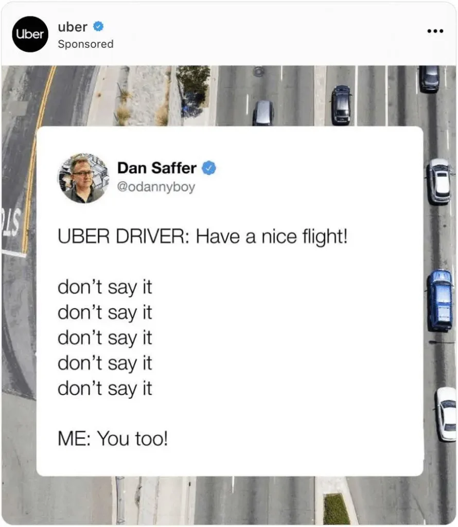 Uber Instagram ads